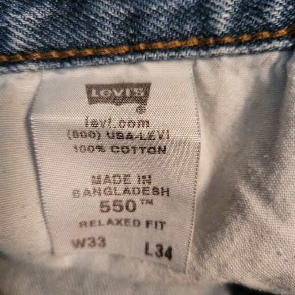 VTG Levi's Jeans Size 33x34 Measures 30x33 550 Relaxed Fit Y2K - Picture 4 of 9